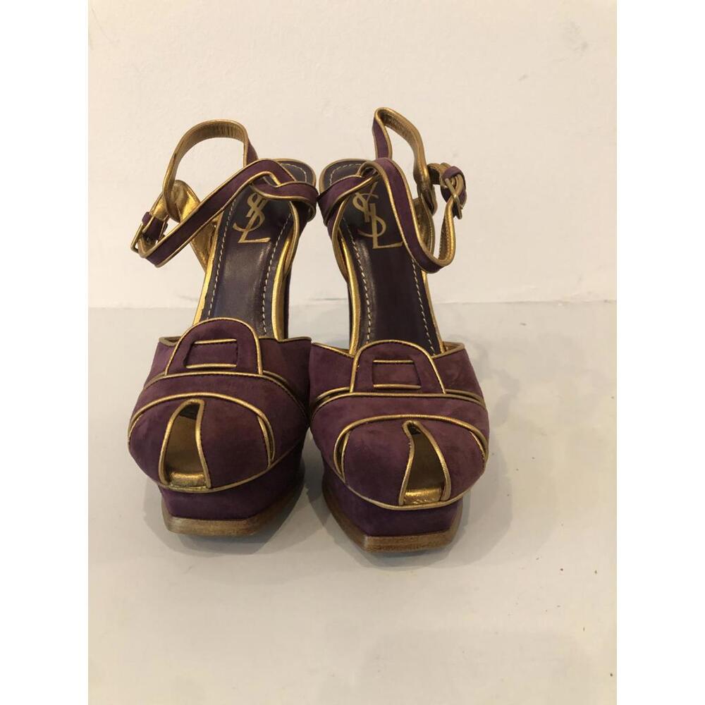 Gorgeous Purple and Gold Heels by Yves Saint Laurent